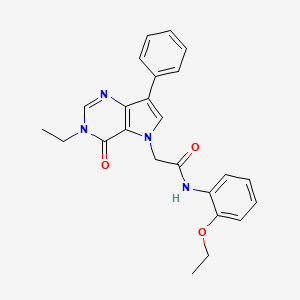 molecular formula C24H24N4O3 B2902616 N-(2-ethoxyphenyl)-2-{3-ethyl-4-oxo-7-phenyl-3H,4H,5H-pyrrolo[3,2-d]pyrimidin-5-yl}acetamide CAS No. 1251692-52-0