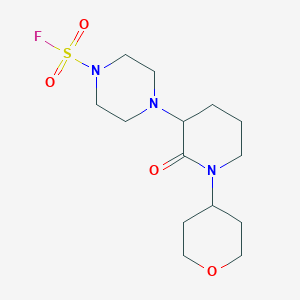 4-[1-(Oxan-4-yl)-2-oxopiperidin-3-yl]piperazine-1-sulfonyl fluoride