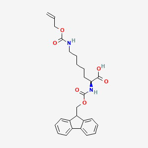 molecular formula C26H30N2O6 B2902627 Fmoc-hLys(Alloc)-OH CAS No. 281655-70-7