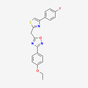 3-(4-Ethoxyphenyl)-5-((4-(4-fluorophenyl)thiazol-2-yl)methyl)-1,2,4-oxadiazole