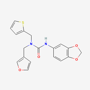 3-(Benzo[d][1,3]dioxol-5-yl)-1-(furan-3-ylmethyl)-1-(thiophen-2-ylmethyl)urea