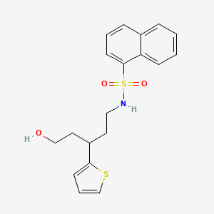N-(5-hydroxy-3-(thiophen-2-yl)pentyl)naphthalene-1-sulfonamide