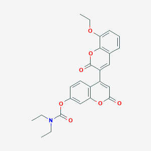 [4-(8-ethoxy-2-oxochromen-3-yl)-2-oxochromen-7-yloxy]-N,N-diethylcarboxamide