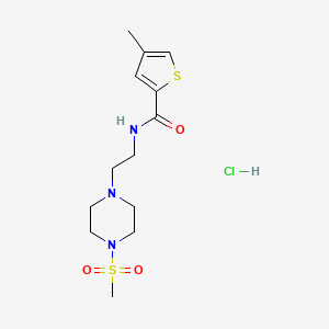 4-methyl-N-(2-(4-(methylsulfonyl)piperazin-1-yl)ethyl)thiophene-2-carboxamide hydrochloride