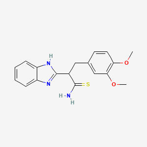 2-(1H-benzimidazol-2-yl)-3-(3,4-dimethoxyphenyl)propanethioamide