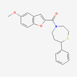 (5-Methoxybenzofuran-2-yl)(7-phenyl-1,4-thiazepan-4-yl)methanone