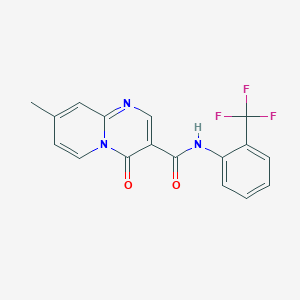 8-methyl-4-oxo-N-[2-(trifluoromethyl)phenyl]pyrido[1,2-a]pyrimidine-3-carboxamide