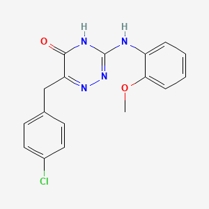 6-(4-chlorobenzyl)-3-((2-methoxyphenyl)amino)-1,2,4-triazin-5(4H)-one