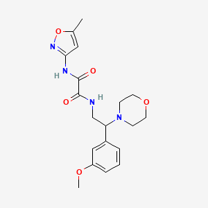 molecular formula C19H24N4O5 B2902674 N'-[2-(3-methoxyphenyl)-2-(morpholin-4-yl)ethyl]-N-(5-methyl-1,2-oxazol-3-yl)ethanediamide CAS No. 942012-35-3