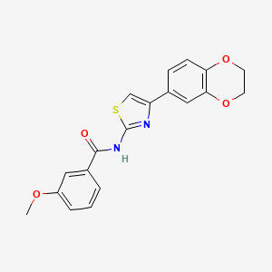 molecular formula C19H16N2O4S B2902689 N-[4-(2,3-dihydro-1,4-benzodioxin-6-yl)-1,3-thiazol-2-yl]-3-methoxybenzamide CAS No. 888410-06-8