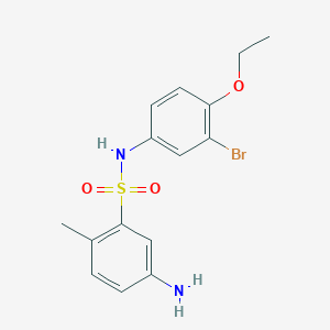 5-amino-N-(3-bromo-4-ethoxyphenyl)-2-methylbenzene-1-sulfonamide