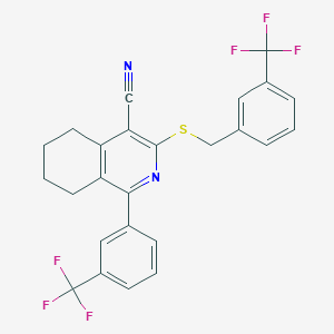 3-{[3-(Trifluoromethyl)benzyl]sulfanyl}-1-[3-(trifluoromethyl)phenyl]-5,6,7,8-tetrahydro-4-isoquinolinecarbonitrile