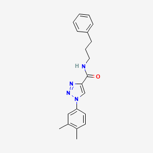 molecular formula C20H22N4O B2902723 1-(3,4-dimethylphenyl)-N-(3-phenylpropyl)-1H-1,2,3-triazole-4-carboxamide CAS No. 1326847-17-9