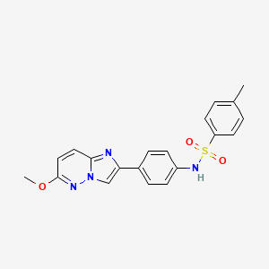 molecular formula C20H18N4O3S B2902726 N-(4-(6-methoxyimidazo[1,2-b]pyridazin-2-yl)phenyl)-4-methylbenzenesulfonamide CAS No. 953170-51-9