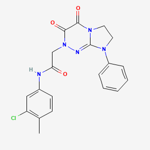 N-(3-chloro-4-methylphenyl)-2-(3,4-dioxo-8-phenyl-3,4,7,8-tetrahydroimidazo[2,1-c][1,2,4]triazin-2(6H)-yl)acetamide