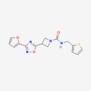 3-(3-(furan-2-yl)-1,2,4-oxadiazol-5-yl)-N-(thiophen-2-ylmethyl)azetidine-1-carboxamide