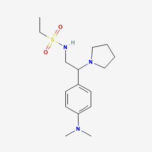 molecular formula C16H27N3O2S B2902731 N-(2-(4-(dimethylamino)phenyl)-2-(pyrrolidin-1-yl)ethyl)ethanesulfonamide CAS No. 1170963-20-8