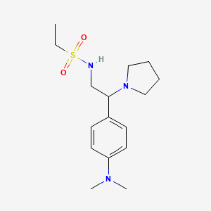 N-(2-(4-(dimethylamino)phenyl)-2-(pyrrolidin-1-yl)ethyl)ethanesulfonamide