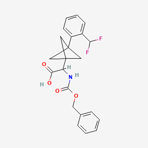 2-[3-[2-(Difluoromethyl)phenyl]-1-bicyclo[1.1.1]pentanyl]-2-(phenylmethoxycarbonylamino)acetic acid