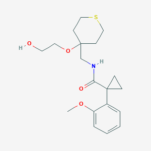 N-((4-(2-hydroxyethoxy)tetrahydro-2H-thiopyran-4-yl)methyl)-1-(2-methoxyphenyl)cyclopropane-1-carboxamide