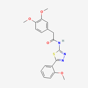 2-(3,4-dimethoxyphenyl)-N-(5-(2-methoxyphenyl)-1,3,4-thiadiazol-2-yl)acetamide