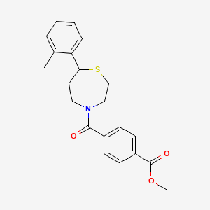 Methyl 4-(7-(o-tolyl)-1,4-thiazepane-4-carbonyl)benzoate