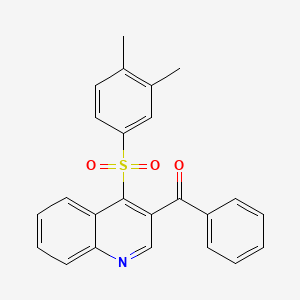 [4-(3,4-Dimethylphenyl)sulfonylquinolin-3-yl]-phenylmethanone