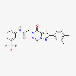2-[2-(3,4-dimethylphenyl)-4-oxopyrazolo[1,5-d][1,2,4]triazin-5(4H)-yl]-N-[3-(trifluoromethyl)phenyl]acetamide