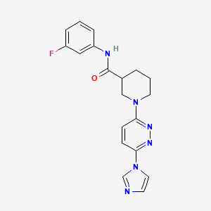 1-(6-(1H-imidazol-1-yl)pyridazin-3-yl)-N-(3-fluorophenyl)piperidine-3-carboxamide