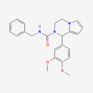 molecular formula C23H25N3O3 B2902794 N-benzyl-1-(3,4-dimethoxyphenyl)-1H,2H,3H,4H-pyrrolo[1,2-a]pyrazine-2-carboxamide CAS No. 900002-79-1