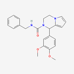 molecular formula C23H25N3O3 B2902794 N-benzyl-1-(3,4-dimethoxyphenyl)-3,4-dihydropyrrolo[1,2-a]pyrazine-2(1H)-carboxamide CAS No. 900002-79-1