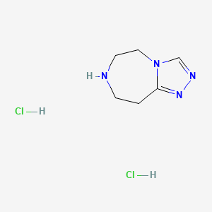 molecular formula C6H12Cl2N4 B2902796 6,7,8,9-Tetrahydro-5h-[1,2,4]triazolo[4,3-d][1,4]diazepine dihydrochloride CAS No. 2230913-49-0