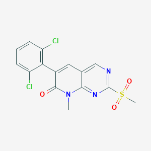 molecular formula C15H11Cl2N3O3S B029028 6-(2,6-二氯苯基)-8-甲基-2-甲基磺酰基-8H-吡啶并[2,3-d]嘧啶-7-酮 CAS No. 185039-48-9