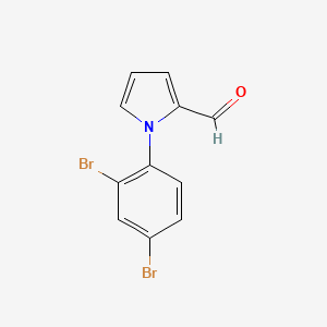 molecular formula C11H7Br2NO B2902801 1-(2,4-dibromophenyl)-1H-pyrrole-2-carbaldehyde CAS No. 299164-67-3