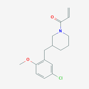 1-[3-[(5-Chloro-2-methoxyphenyl)methyl]piperidin-1-yl]prop-2-en-1-one