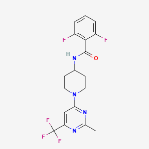2,6-difluoro-N-{1-[2-methyl-6-(trifluoromethyl)-4-pyrimidinyl]-4-piperidyl}benzamide