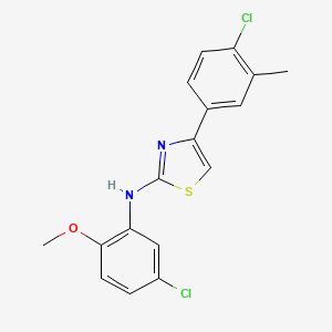 molecular formula C17H14Cl2N2OS B2902809 N-(5-chloro-2-methoxyphenyl)-4-(4-chloro-3-methylphenyl)-1,3-thiazol-2-amine CAS No. 1023834-21-0