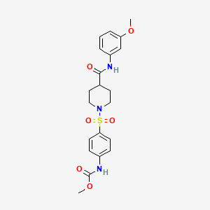 Methyl (4-((4-((3-methoxyphenyl)carbamoyl)piperidin-1-yl)sulfonyl)phenyl)carbamate