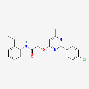 4-chloro-N-(5-{1-[4-(methylsulfonyl)phenyl]-5-oxopyrrolidin-3-yl}-1,3,4-oxadiazol-2-yl)benzamide