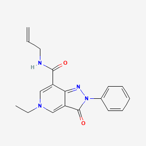 N-allyl-5-ethyl-3-oxo-2-phenyl-3,5-dihydro-2H-pyrazolo[4,3-c]pyridine-7-carboxamide