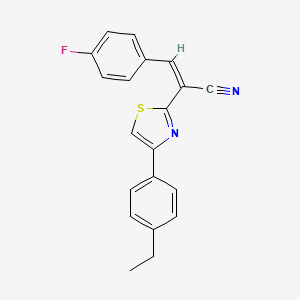 (Z)-2-(4-(4-ethylphenyl)thiazol-2-yl)-3-(4-fluorophenyl)acrylonitrile