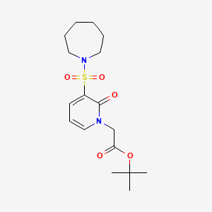 molecular formula C17H26N2O5S B2902824 tert-butyl 2-[3-(azepane-1-sulfonyl)-2-oxo-1,2-dihydropyridin-1-yl]acetate CAS No. 1251694-17-3