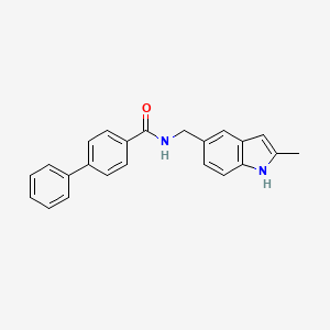 molecular formula C23H20N2O B2902832 N-[(2-methyl-1H-indol-5-yl)methyl]-[1,1'-biphenyl]-4-carboxamide CAS No. 852136-60-8