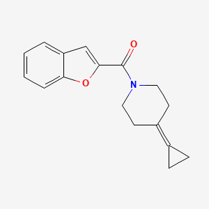 molecular formula C17H17NO2 B2902858 Benzofuran-2-yl(4-cyclopropylidenepiperidin-1-yl)methanone CAS No. 2097925-02-3