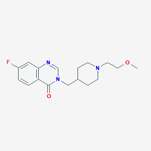 7-Fluoro-3-[[1-(2-methoxyethyl)piperidin-4-yl]methyl]quinazolin-4-one