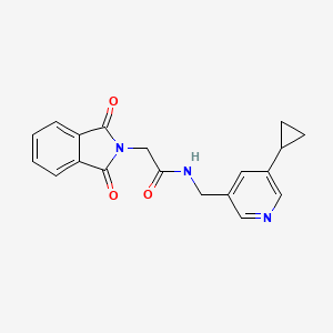 molecular formula C19H17N3O3 B2902862 N-[(5-cyclopropylpyridin-3-yl)methyl]-2-(1,3-dioxo-2,3-dihydro-1H-isoindol-2-yl)acetamide CAS No. 2097933-19-0