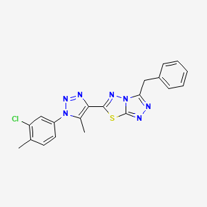 molecular formula C20H16ClN7S B2902873 3-benzyl-6-[1-(3-chloro-4-methylphenyl)-5-methyl-1H-1,2,3-triazol-4-yl][1,2,4]triazolo[3,4-b][1,3,4]thiadiazole CAS No. 890602-86-5