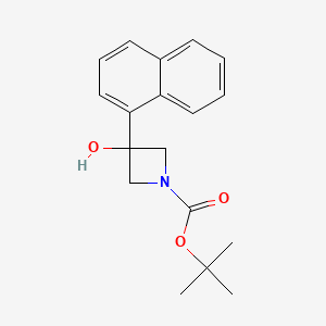 molecular formula C18H21NO3 B2902875 Tert-butyl 3-hydroxy-3-(naphthalen-1-yl)azetidine-1-carboxylate CAS No. 1696848-61-9