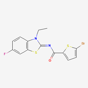 (E)-5-bromo-N-(3-ethyl-6-fluorobenzo[d]thiazol-2(3H)-ylidene)thiophene-2-carboxamide