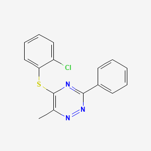 2-Chlorophenyl 6-methyl-3-phenyl-1,2,4-triazin-5-yl sulfide
